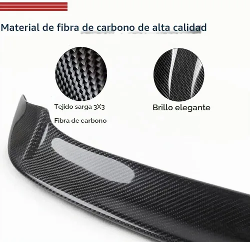 Vista 4 de Alerón de techo de fibra de carbono real para Volkswagen VW Golf 6 GTI y R