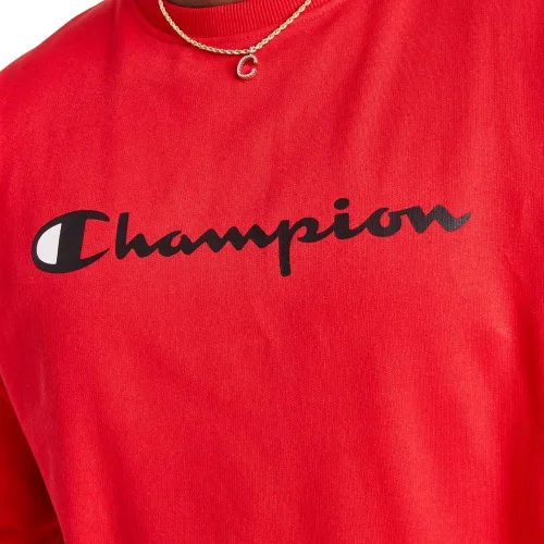 Vista 98 de Champion Sudadera de forro polar de peso medio con cuello redondo para hombre (regular o grande y alto)