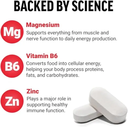 Vista 3 de Force Factor Aspartato de zinc y magnesio, suplemento de zinc y magnesio para mejorar la recuperación muscular y el rendimiento, promover un mejor