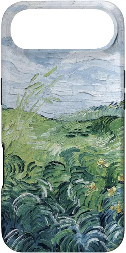 Vista 27 de Van Gogh - Carcasa para iPhone 17, diseño de campos de trigo verde