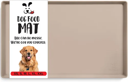 Vista 21 de DogBuddy Tapete antideslizante para la comida y el agua de perros y mascotas, impermeable, de silicona, con bordes, XS (11 x 11 pulgadas), negro