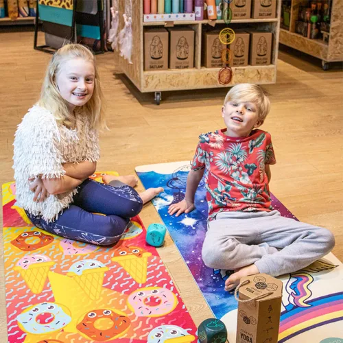 Vista 3 de Myga Childrens Yoga Mat,Eco-Friendly Printed Yoga, Exercise and Fitness Mat for Kids,Features 8 Yoga Poses on the Reverse,Non-Slip, Extra Grip and