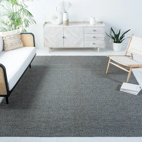 Vista 14 de SAFAVIEH Natural Fiber Collection - Alfombra de pasillo de 2 x 6 pies, azul y marfil, yute hecho a mano, ideal para zonas de alto tráfico en sala