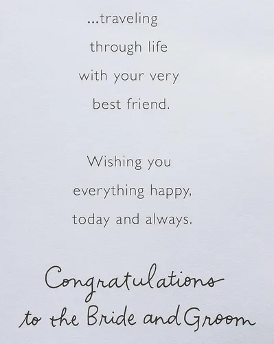 Vista 3 de American Greetings tarjeta de aniversario de matrimonio con cinta, Everyday Moments Wedding