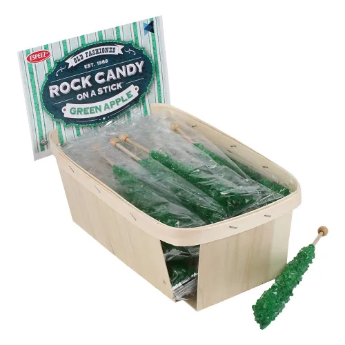 Vista 53 de Palitos de caramelo de roca extragrandes: 12 paletas de cereza rosa – envueltas individualmente – Palitos de caramelo de roca de cristal