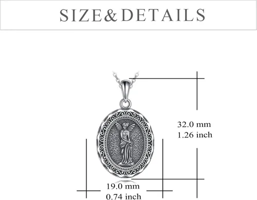 Vista 2 de AXELUNA Greek Goddess Necklace Sterling Silver Artemis Goddess of The Hunting Mythology Jewelry for Women Gifts