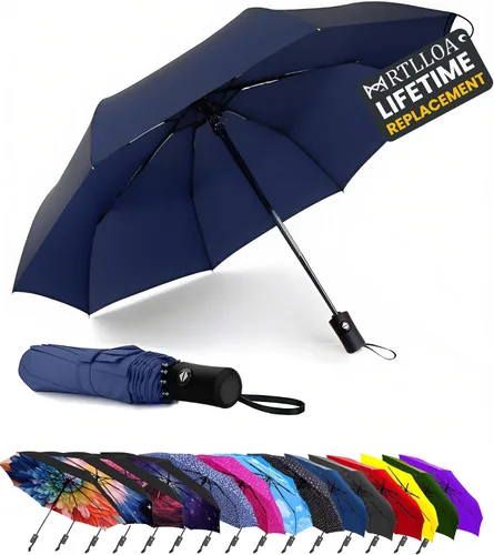 Vista 18 de MRTLLOA Paraguas de Viaje Compacto Resistente al Viento de 42/49 Pulgadas para Lluvia, Ligero, Portátil, Automático, Fuerte, Paraguas Plegable