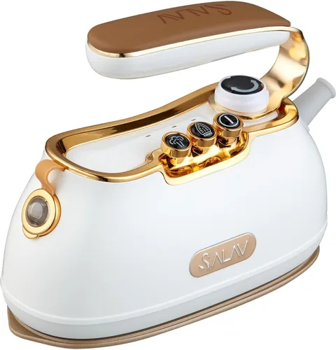 Vista 11 de SALAV IS-900 - Vaporizador y plancha de mano retro, placa de vapor de cerámica, 1000 vatios de vapor, elimina los Wrikles en la ropa (esmeralda)