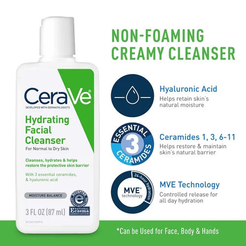 Vista 3 de CeraVe Rutina de Cuidado Facial AM Hidratante con SPF, PM Hidratante Facial y Limpiador Facial Hidratante para Mañana y Noche Artículos de Aseo