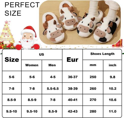 Vista 6 de TOPALL Pantuflas para mujeres y hombres, con bordado mejorado, mullidas, mullidas, cómodas, antideslizantes, cálidas, para interiores y exteriores