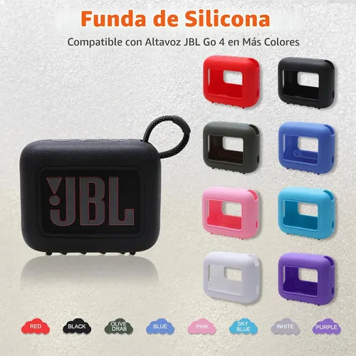 Vista 4 de Funda de silicona para altavoz JBL Go 4 ultraportátil impermeable negro Funda de viaje para altavoz impermeable ultraportátil JBL Go 4
