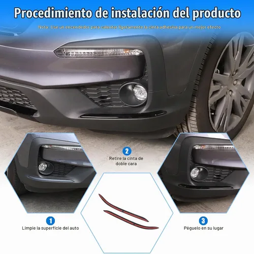 Vista 5 de 2 protectores de parachoques delantero de automóvil para Honda Pilot 2019-2022, protector de parachoques delantero automotriz antiarañazos Negro
