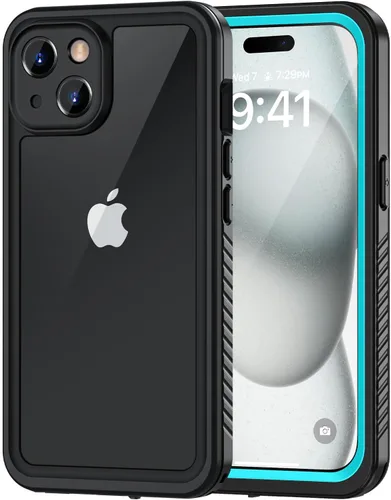 Vista 14 de Lanhiem Funda para iPhone 14, impermeable IP68 a prueba de polvo con protector de pantalla integrado, resistente a prueba de golpes de cuerpo Negro