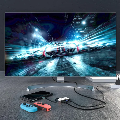 Vista 5 de Switch Dock for Nintendo Switch,Portable Dock with HDMI TV USB 3.0 Port and USB C Charging,Compatible with Nintendo Switch Steam Deck MacBook ProAir