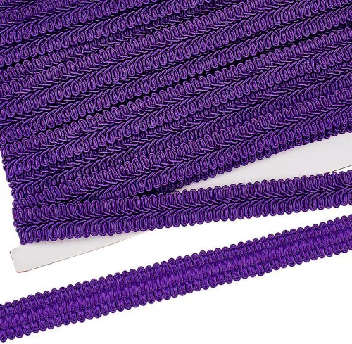 Vista 9 de FINGERINSPIRE 11 yardas de 5/8 pulgadas de color negro trenza de poliéster decorativo trenza Gimp Trim para bricolaje, manualidades, disfraces