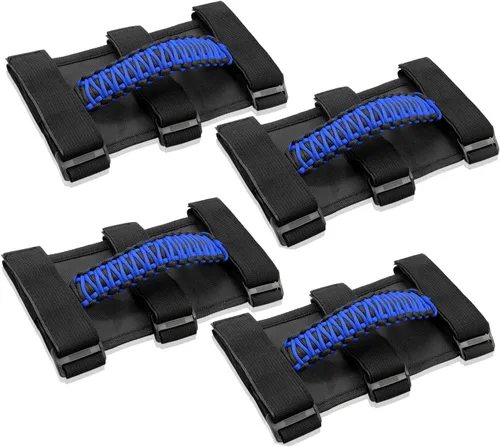 Vista 19 de 2x Asas de Agarre de Barra Enrollable para Jeep Wrangler YJ TJ JK JKU JL JLU Sports Sahara Freedom Rubicon Unlimited X Gladiator JT 1955-2022 Negro