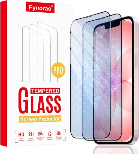 Vista 16 de Paquete de 2+2 protectores de pantalla de vidrio templado antiluz azul y protector de lente de cámara para iPhone 17e/16e, protección ocular