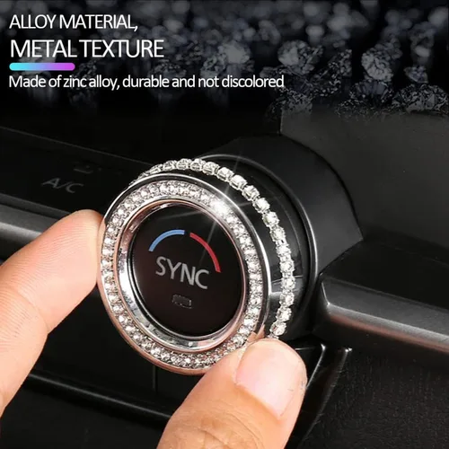 Vista 4 de Tapones para pomos de aire acondicionado, compatibles con Mazda 3 (2014-2018), cristal, decoración