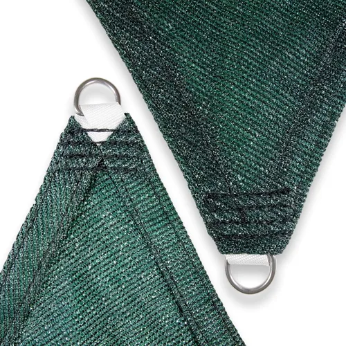Vista 8 de Amgo - Parasol triangular verde personalizado de 4' x 4' x 4' UPF50+ AGTAPT16, toldo a medida, 95% de bloqueo UV, permeable al agua y al aire
