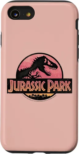 Vista 18 de Funda con logotipo degradado rosa para iPhone 16 Jurassic Park