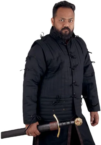 Vista 2 de Gambeson Abrigo acolchado grueso Aketon Chaqueta Armor, vestido de tela de algodón SCA