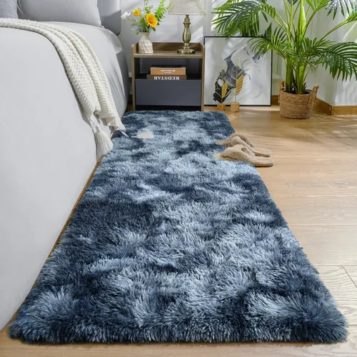 Vista 26 de AROGAN Alfombras suaves de 2 x 4 pies para dormitorio, alfombra mullida de felpa, alfombra peluda que no desprende para guardería, habitación