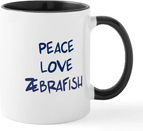 Vista 35 de CafePress I Speak Zebrafish - Taza de café de cerámica, taza de té de 11 onzas