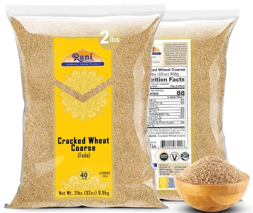 Vista 2 de Rani - Trigo grueso agrietado (trigo fada/bulgur #3) 32 onzas (2 libras) 32.03 oz ~ Todo natural Vegano Apto para gluten Sin OMG Kosher