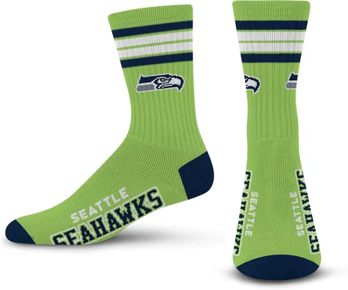 Vista 23 de For Bare Feet - Calcetines para hombre de la NFL, con 4 rayas, de la serie Deuce Performance Crew Los Ángeles Rams