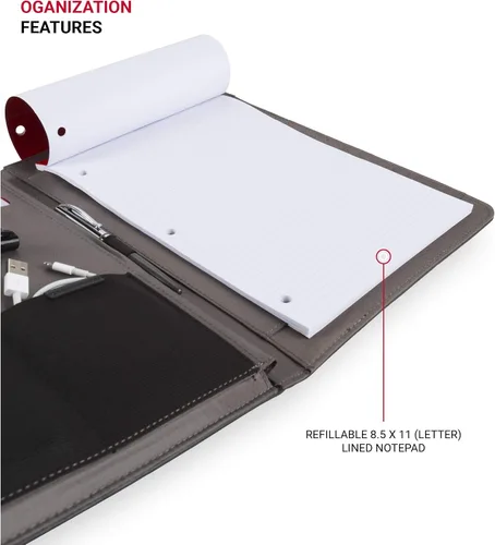 Vista 4 de Wenger Concept - Organizador de documentos con cremallera, Negro -, Padfolio