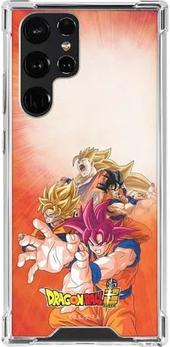 Vista 9 de Skinit Funda transparente compatible con Galaxy S22 Ultra, diseño oficial de Dragon Ball Super Goku