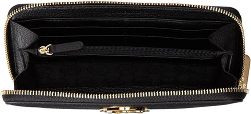 Vista 4 de MICHAEL Michael Kors Fulton Continental - Cartera de piel para mujer, con cremallera alrededor, color negro, Negro