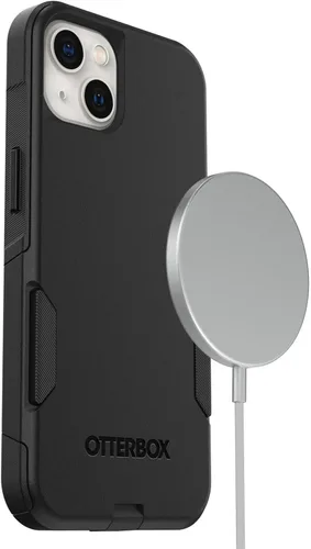 Vista 5 de OtterBox Funda para iPhone 13 (solamente) de la serie Commuter, color negro, delgada y resistente, apta para bolsillo, con protección de puerto