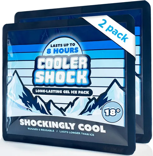 Vista 15 de Cooler Shock - Bolsas de hielo reutilizables para enfriadores - Paquetes de congelador fríos de larga duración para enfriadores y loncheras - Bolsas