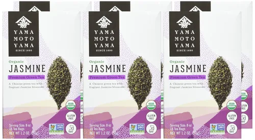 Vista 4 de Yamamotoyama Bolsa de té verde jazmín orgánico, 18 unidades (paquete de 6)