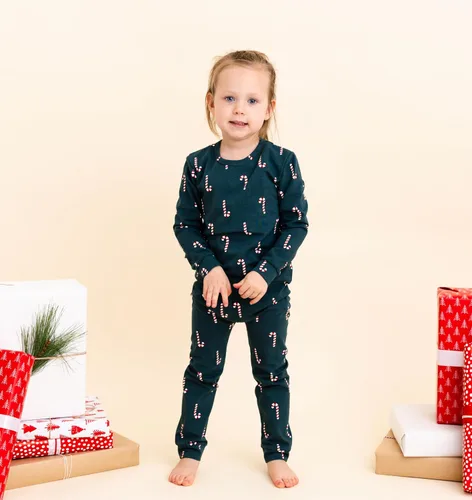 Vista 6 de Owlivia Pijamas de Navidad de Halloween para la familia, pijamas de algodón orgánico a juego candies