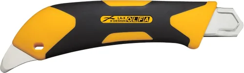 Vista 2 de OLFA 18mm Cuchillo multiusos de alta resistencia (LA-X) - Cuchillo multiusos de agarre antideslizante con mango reforzado de fibra de vidrio