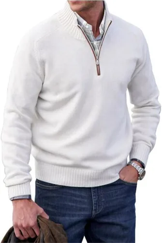 Vista 15 de Mens Polo Shirts Quarter Zip Long Sleeve Classic Casual Pullover Stand Collar Shirts