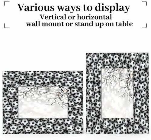 Vista 4 de Portarretratos de madera 3D para colgar en la pared y decoración de mesa, 4 x 6 o 3.5 x 5 pulgadas, collage de fotos, bodas familiares, Navidad
