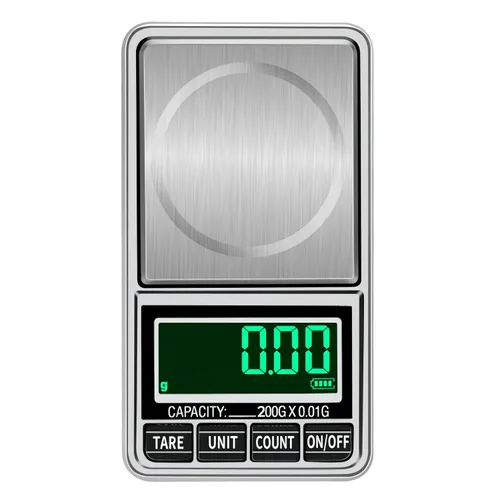 Vista 7 de Báscula digital de bolsillo para joyería de 7.05 oz, 0.00 oz, precisión recargable por USB, portátil, mini gramo, báscula de alimentos para moneda
