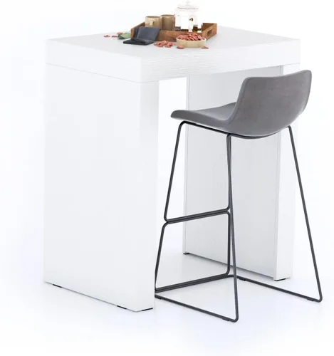 Vista 56 de Mobili Fiver Evolution - Mesa alta de bar de cocina fabricada en Italia Ahorra Espacio, Mesa de altura de mostrador montada en la pared para 1
