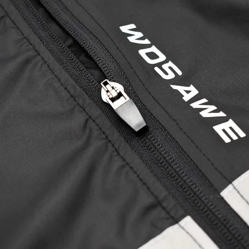 Vista 5 de WOSAWE - Chaqueta de ciclismo con capucha, ligera, cortavientos