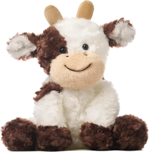 Vista 28 de Hopearl Adorable Vaca de Peluche, Juguetes de Vaca Flexible Suave, Animales de Peluche, Regalos de Cumpleaños Lindos para Niños, Niñas, Niños