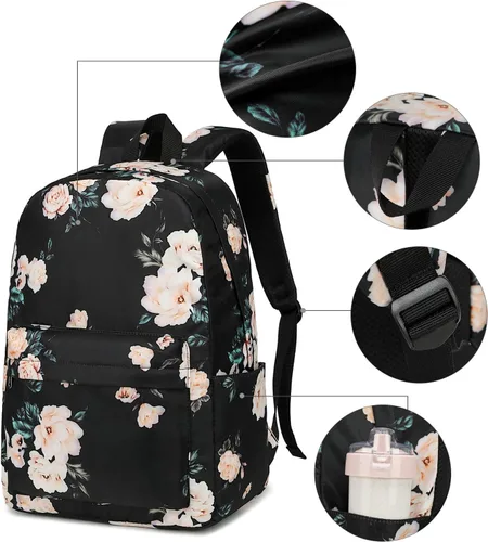 Vista 5 de Bluboon Mochila para la escuela, mochila para niños, adolescentes y niñas, mochila para computadora portátil, regalos para mujeres