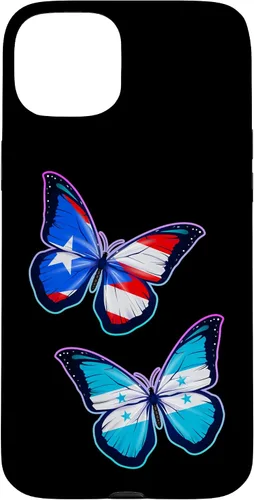 Vista 9 de Honduras Puerto Rico bicultural Roots. Butterfly Version Case for iPhone 17