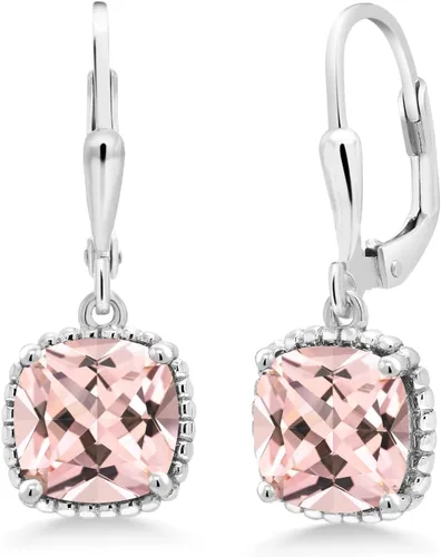 Vista 12 de Gem Stone King Aretes colgantes de plata de ley 925 de 0.315 pulgadas para mujer