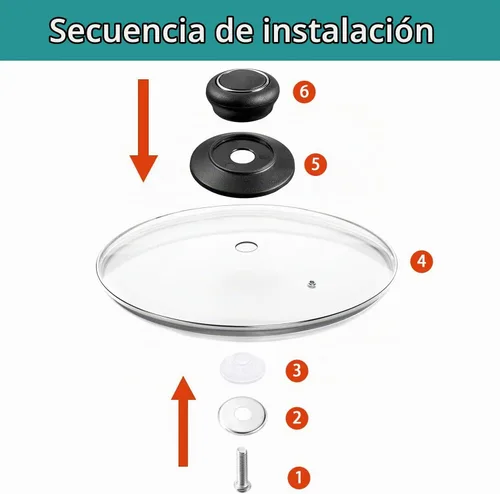 Vista 3 de Pomo universal para tapa de olla de repuesto, mango de sujeción para rival Crockpot, piezas de repuesto, tapa de utensilios de cocina, perilla