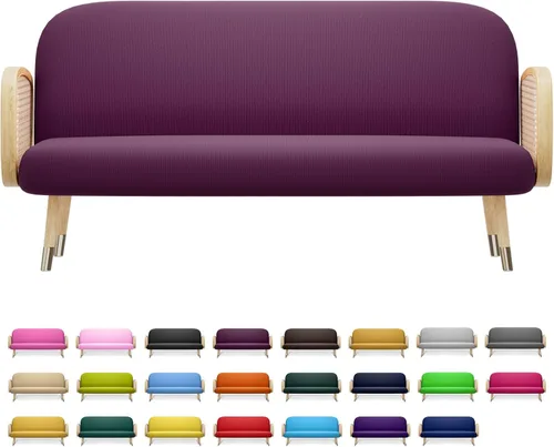 Vista 11 de MoNiBloom Funda para futón de tamaño Queen, elástica, sin brazos, funda para sofá sin brazos, protector de muebles, duradera y lavable, con Cereza