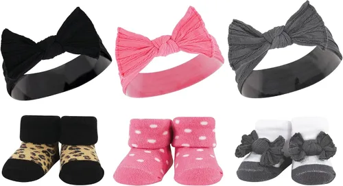 Vista 90 de Hudson Baby Conjunto de regalo de diadema y calcetines para niña