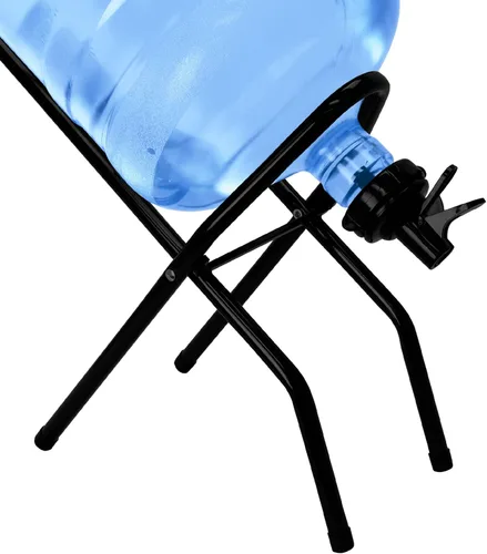 Vista 5 de Brio Botella de agua de 5 galones, dispensador de bebidas, enfriador de almacenamiento, soporte plegable sin BPA, soporte de estante de acero